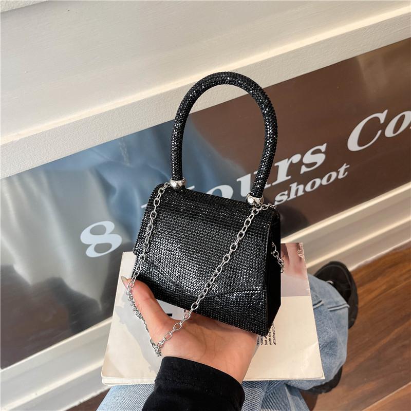 Super Shiny Diamonds Square Shoulder & Crossbody Bags Temperament Grace Sense of Luxury Party Women's Handbags 2025 Fashion New