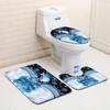 Christmas Bathroom Floor Mat Toilet Three-Piece Set