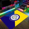 Leeds United Voetbal Ontwerp Kristal Fluweel Tapijt Gezellig Niet?Antislip Bedrukt Tapijt Voor Slaapkamer Woonkamer Entree