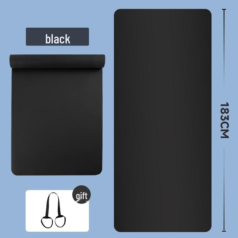 5mm Non-Slip Natural Rubber Yoga Mat with Pose Lines for Home Fitness