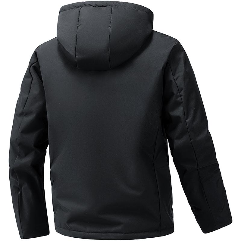 Winter Down Jacket Middle-aged and Elderly Casual Fashion Down Jacket Dad Suit Plush Thickened Graphene Warm Cotton Suit