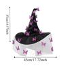 Funny Butterfly Wizard Cap Colorful Halloween Cap with Veil Halloween Witch Hat  Masquerade