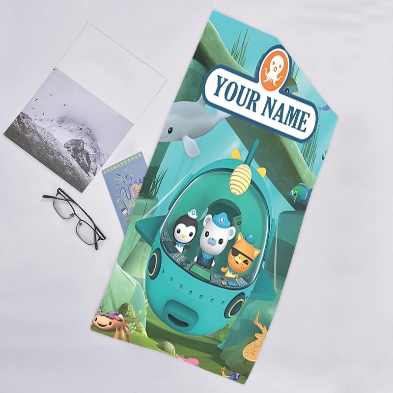 1pc OCTONAUTS Beach Towel with Custom Name, Beach/Swimming/Bath/Picnic/Camping Towel, Suitable for Seaside Beaches