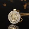 Hip-hop Style Clavicle Chain Men's Cross Necklace Jewelry Niche Design Retro Zircon Jewelry