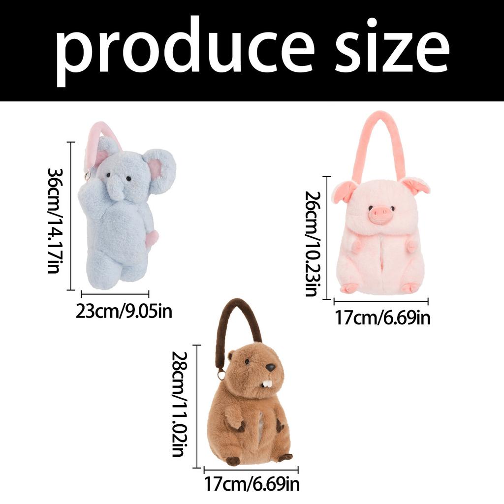 Lovely Animal Shaped Car Tissue Dispenser Paper Towel Holder with Hanging Strap Storage Bag For Home And Travel
