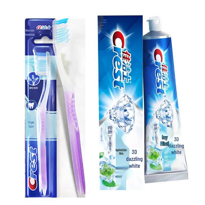 

Crest Triple Care Toothbrush & Enamel Strengthening Toothpaste Combo