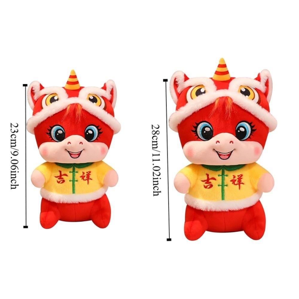 Chinese Style New Year Mascot Cute Lucky Pony Toy Traditional Horse Stuffed Doll  Home Decor