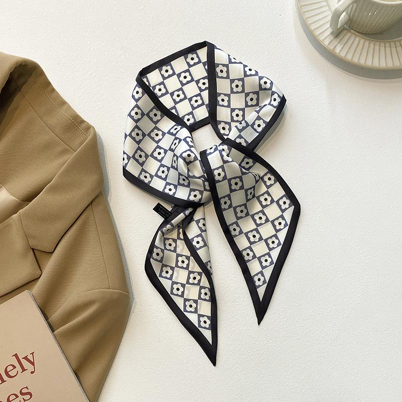 Fashion Headbands Hair Ribbons Scarf For Women Skinny Hairband Neck Scarves Black CLE