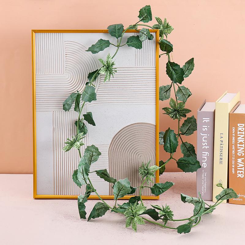 

Christmas Wall Decor With Gold And Red Foam Vine For Festive Home Decoration Green
