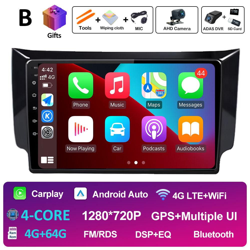 DSP Stereo Wireless Carplay For Nissan Sylphy B17 Sentra 12 2012 2013 2014 2015 - 2018 WIFI Car Audio Video Multimedia Player BT