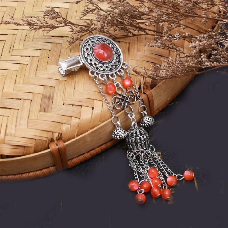 Exotic Hair Clip Side Clip with Tassels For Women Kazak Styles Hair Styling Accessory for Formal Event Costume Accessory