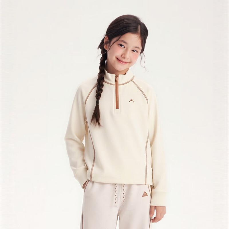 DEESHA Girls' Winter Mock-Neck Embroidered Athletic Base Layer Top