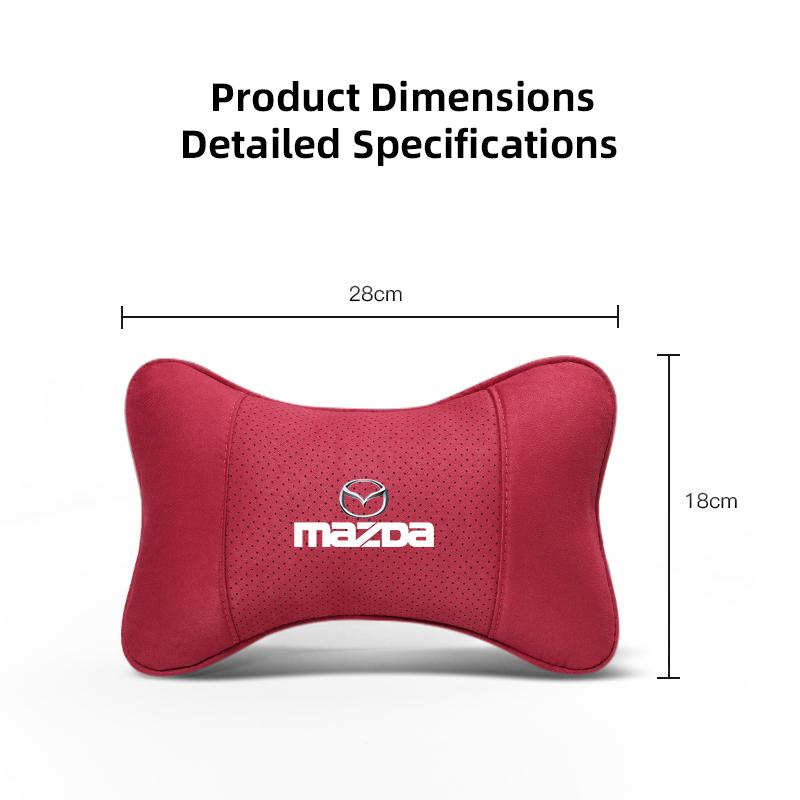 Headrest Lumbar Support Backrest Cushion Suede Car Pillow Neck Protection key For Mazda 6 CX30 CX7 CX5 2 CX3 MX3 5 3 Axela Demio