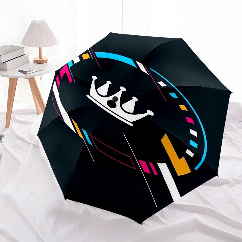 1pc Crown Emblem Design Umbrella with Plastic Handle,Suitable for All Seasons UmbrellaPT526