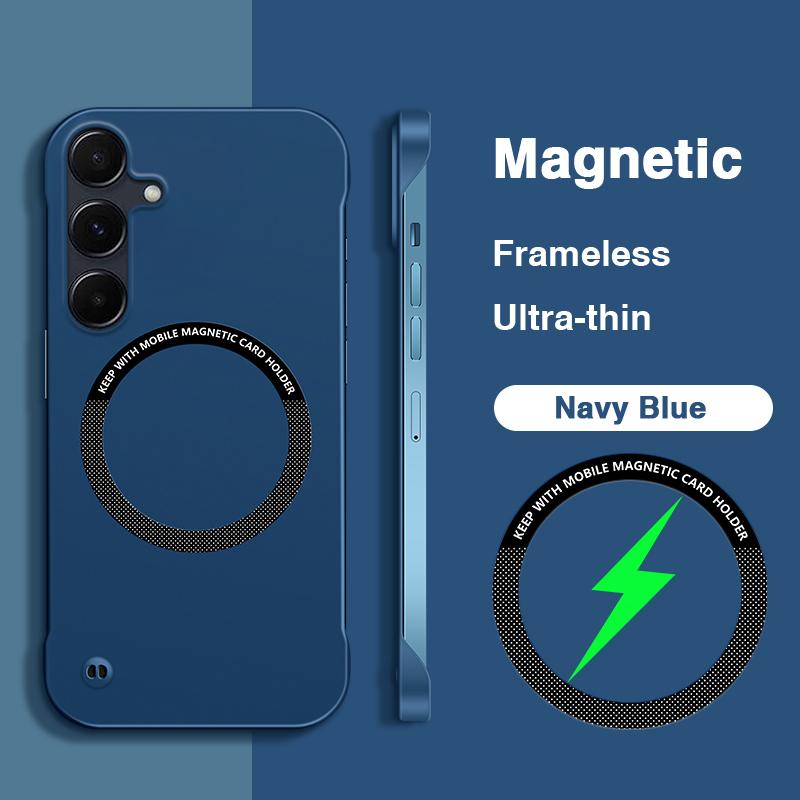 Hard PC Frameless Armor Phone Case for Samsung Galaxy A55 5G High Qualtiy Magnetic Thin Candy Tough Anti-Scratch Back Cover Capa Galaxy A55