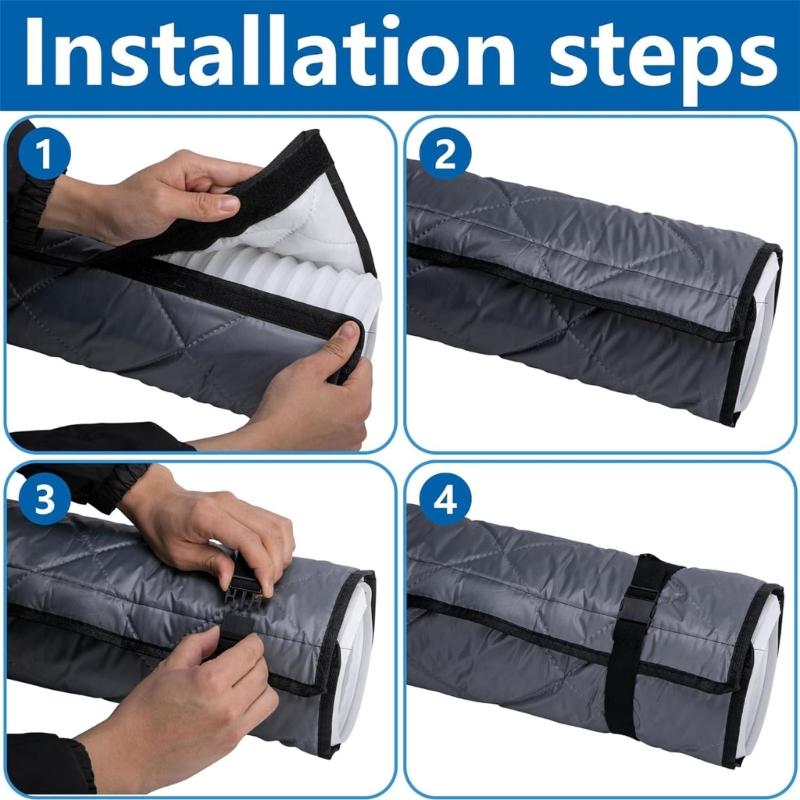 Portable Air Conditioner Hose Cover, Fabric Insulation Sleeve for Bedroom Hose Zone and Indoor Room Comfort Use