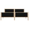 Bed Frame Black 200 x 200 cm Solid Pine Wood