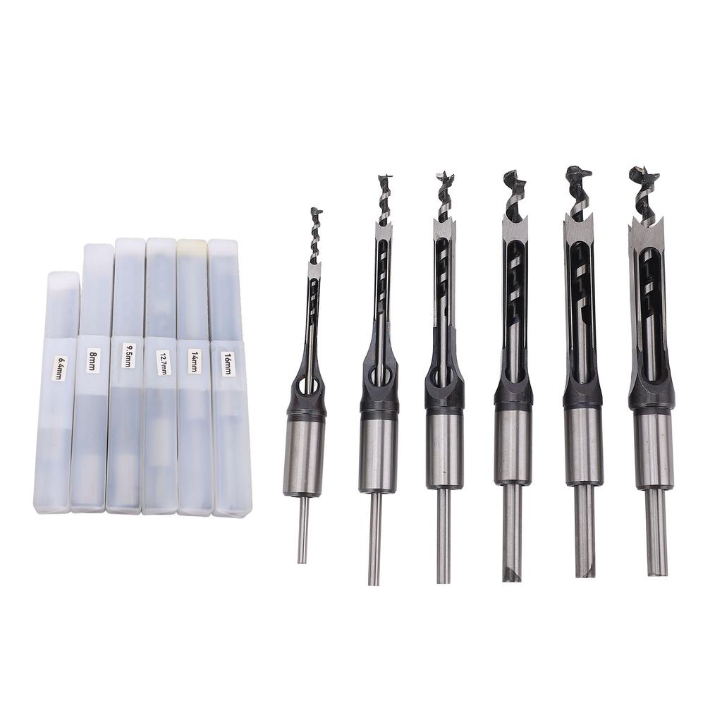 Square Hole Mortise Chisel Drill Bit HSS Accurate Hole Saw Mortising Chisel Drill Bit for