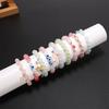 600pcs Double Color Jelly Result Round Glass Beads with Elastic Cord Jewelry Scissors Kits for Bracelet Necklace DIY Jewelry