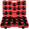 30pcs Cup Type Oil Filter Wrench Removal Tool Set Cup Socket Tool Kit For Wide Range of Vehicles & Robust Steel Material