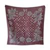 NINA SOLOR Polka Dot Camellia Silk Wool Square Scarf