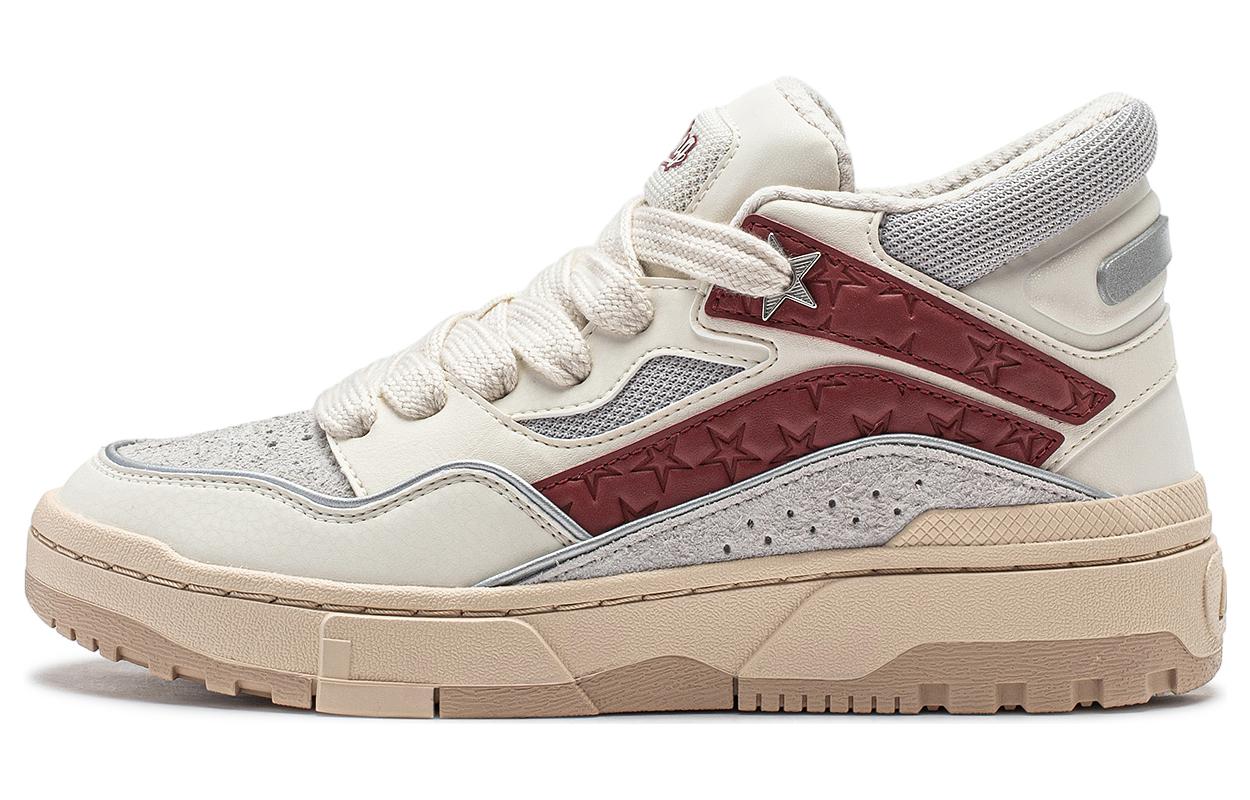 Li Ning Wave Mid Устойчивые к скольжению Устойчивые к истиранию Устойчивые к скольжению Устойчивые к истиранию Обувь для повседневной носки средней высоты Женская AGCT498-1 35