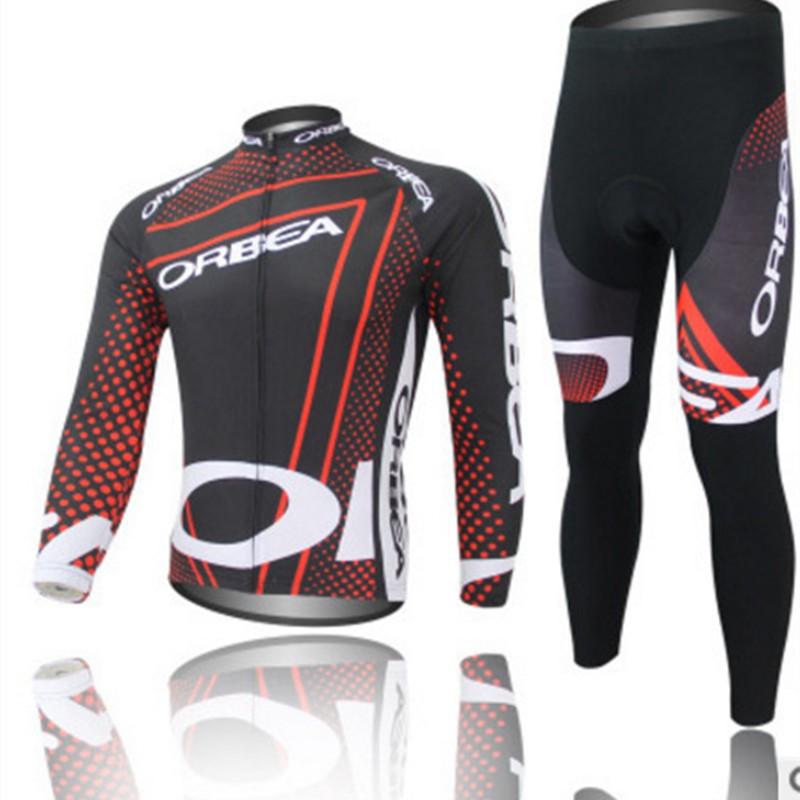 Long Sleeve Cycling Jersey Set Breathable Unisex Road Mountain Bike Apparel