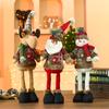 Teleskopisk Juleudstilling: Julemand, Snemand & Rensdyr Juledekoration