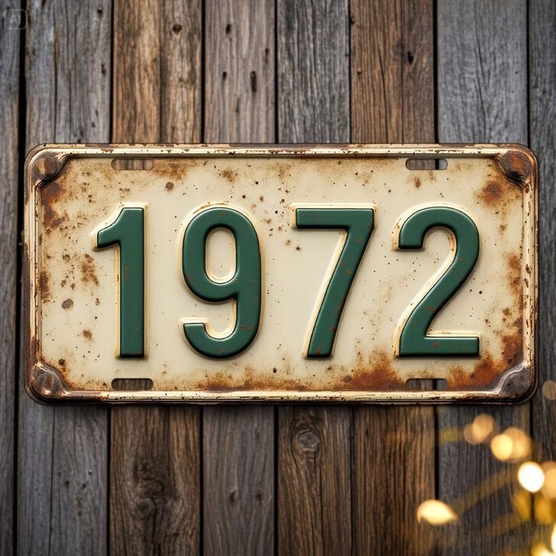 Motorcycle Souvenir License Plate, Metal Auto Wall Decor 15x30cm