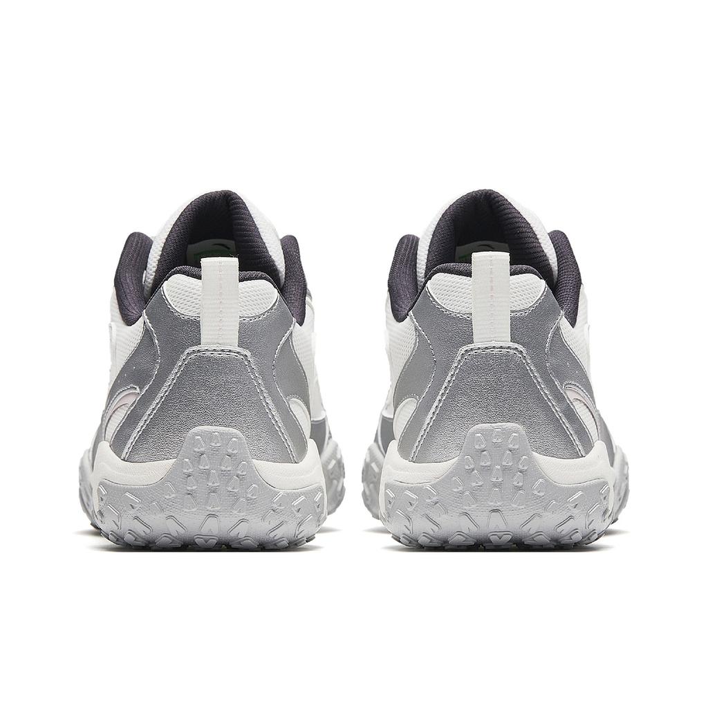 Anta Jump Ballet Style Lightweight Shoes With Detachable Laces Women Casual Shoes Silver White 922618881-5