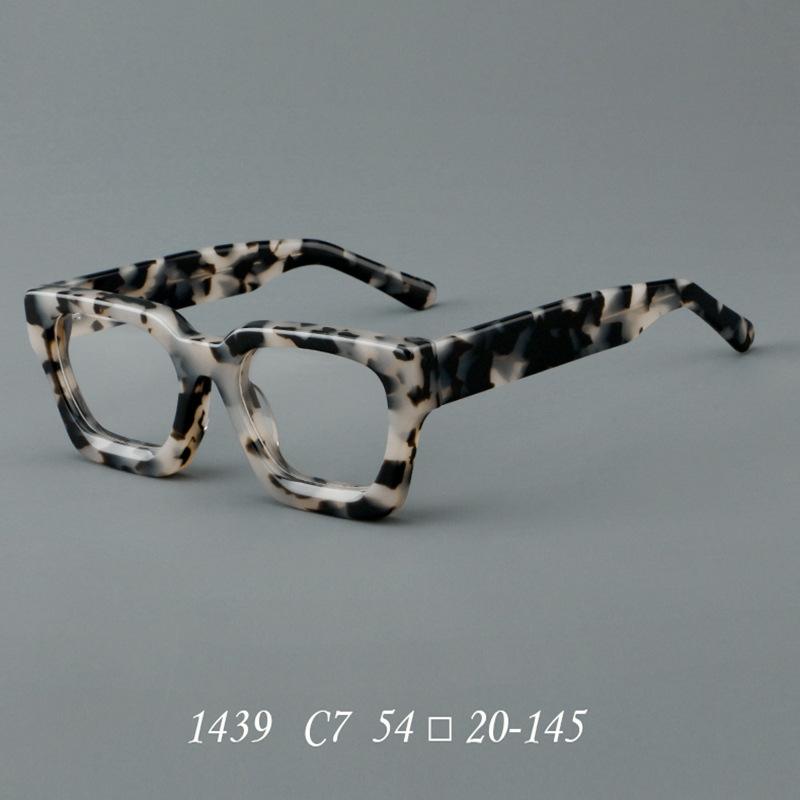 

Винтажная оправа для очков ручной работы из ацетата для мужчин, ретро оправа для очков, женская, роскошный брендовый дизайн, для близорукости, пресбиопии, по рецепту 0