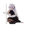 10cm  Anime Elaina Figure Wandering Witch The Journey Black Cat Maid Dress Sitting Pose PVC Scale Ratio Model Series Toys  Playsetss Gift Presents
