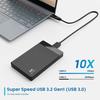 Ewent Boîtier Externe 2.5" USB 3.2 Gen 1 (USB 3.0) SATA HDD/SSD EW7049 Noir
