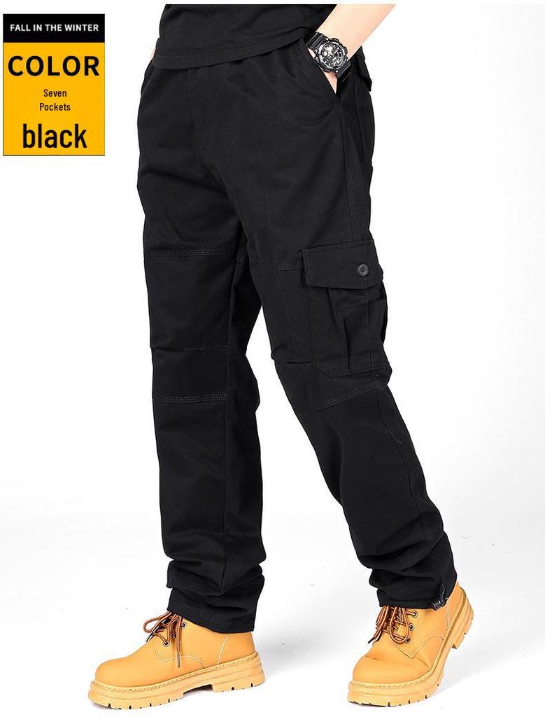 Men's Multi-Pocket Straight Casual Outdoor Pants for Autumn and Winter