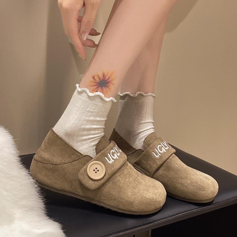 New inner height increase all-inclusive women's new one-pedal loafer single shoes platform Boken