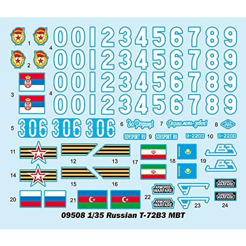 Trumpeter 1/35 Scale Russian Federation T-72B3 Main Battle Tank Plastic Model Kit 09508