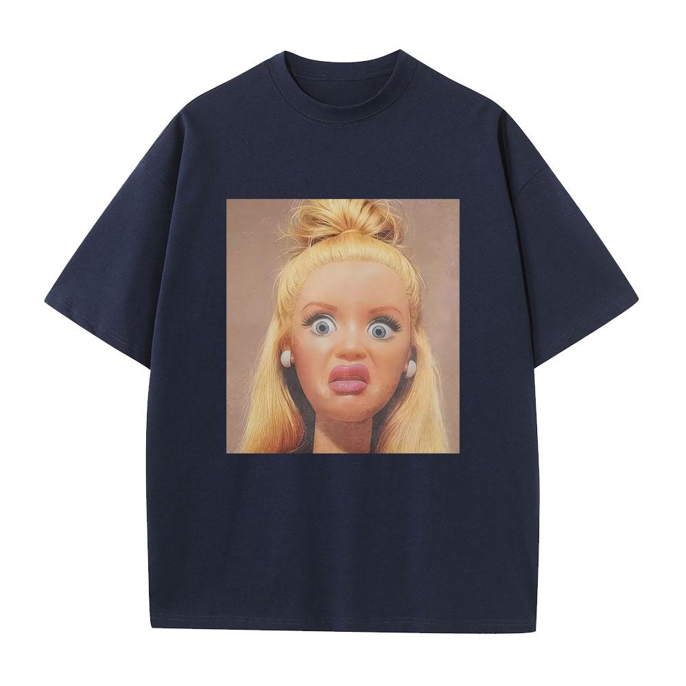 Hot Funny Disgusting Doll Meme Graphic Tshirt Unisexs Womens High Quality Cotton T Shirts Unisex Oversized Short Sleeve Tshirts