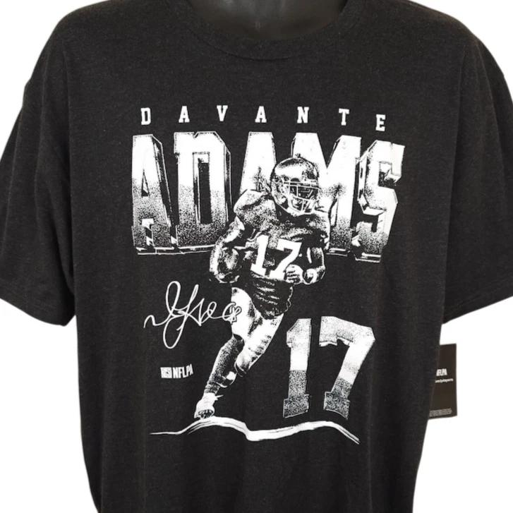 Davante Adams 100% Cotton T-shirt Mens Tees Top Mens Size XL Black Las Vegas Raiders NFL Football
