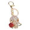 Skull Keychain Death   Flower Skull Car Keychain with Key Rings Hook Cool Keychain for Car Pendant Handbag Decor