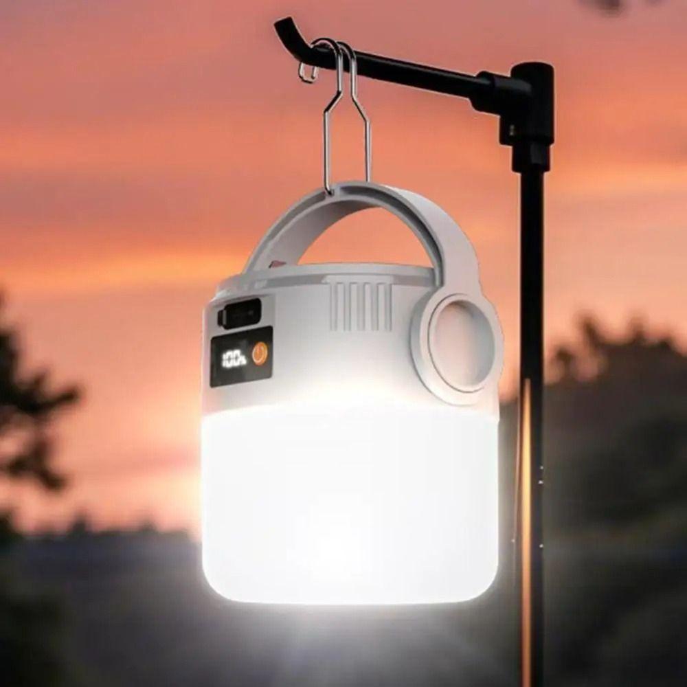 ABS Camping LED Lamp Solar Rechargeable Emergency Lantern Outdoor Hanging Bulb Campsite Lighting