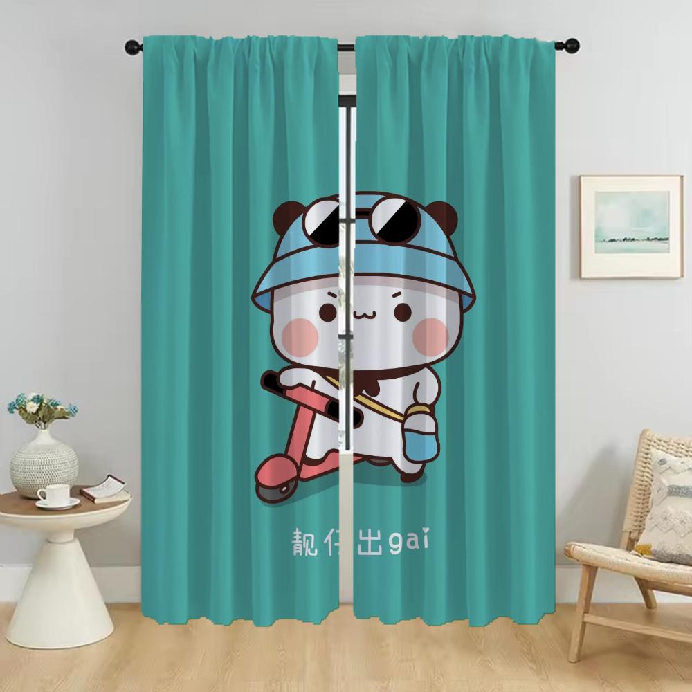 Peach Mochi Cat Eleganckie firanki do pokoju 2 sztuki firanki do pokoju 2 panele firanki do wnętrza domu ścianka działowa salon kuchnia