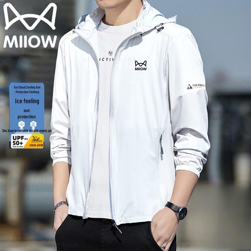 MiiOW Men s Ice Silk Sun Protection Long Sleeve Jacket L