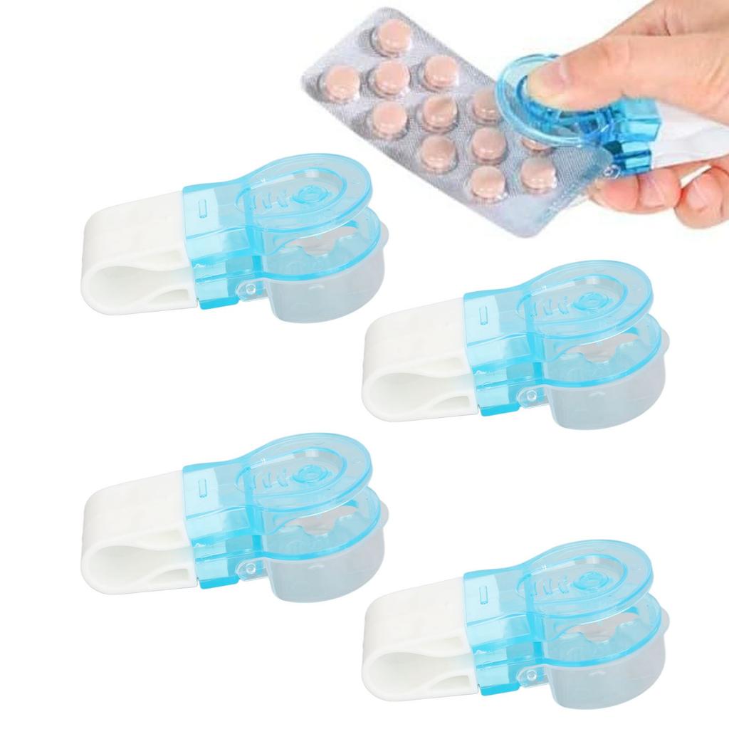 4pcs Medicine Taker Remover Portable Tablets Taker Travel Medicine Dispenser Assistance Tool for Elderly Weak Hands People