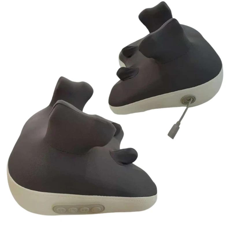 

Трапециевидная электрическая массажная подушка Беспроводной шиацу разминающий массажер для шеи плеч поясницы ног Перезаряжаемая для использования в машине дома