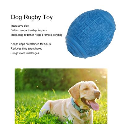 Dog Rugby Toy Rubber Bite Resistant Teeth Grinding Reduce Boredom Interactive Pet Chew Toy Balls For Dogs Puppy