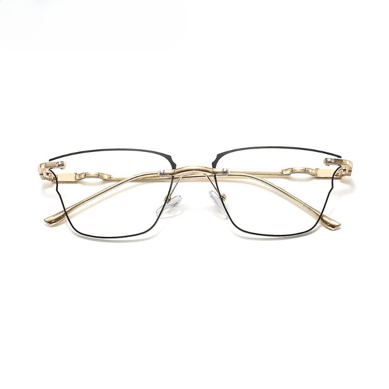Fashion Rimless Square Blue Ray Blocking Anti-Blue Light Women Reading Glasses Ultralight Eye Protection Men Hyperopia Glasses