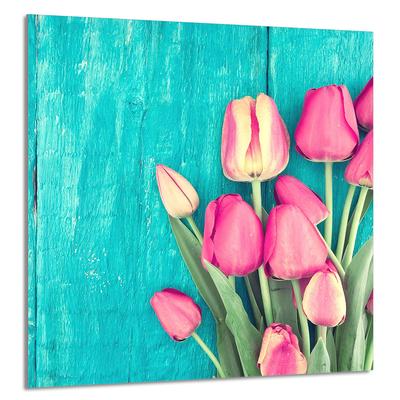 PANEL SZKLANY DO KUCHNI 60x65 Tulipany