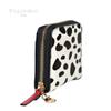 Pisoraro Harako Dalmatian Print Round Zip Mini Wallet PR242 DALMATIAN in White and Black
