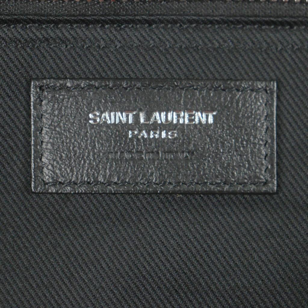 Great SAINT LAURENT PARIS Tote Bag Rib Gauche black leather mens 587273 Used