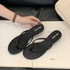 Fashion SUOJIALUN 2025 Summer New Brand Slipper Fashion Narrow Band Slip On Flip Flop Shoes Thin Low Heel Outdoor Dress Sandal Slides Sh